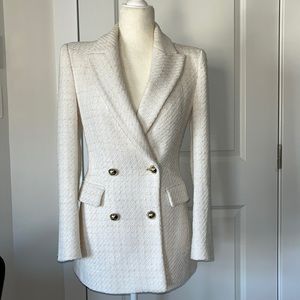 Zara white cream tweed blazer size xsmall